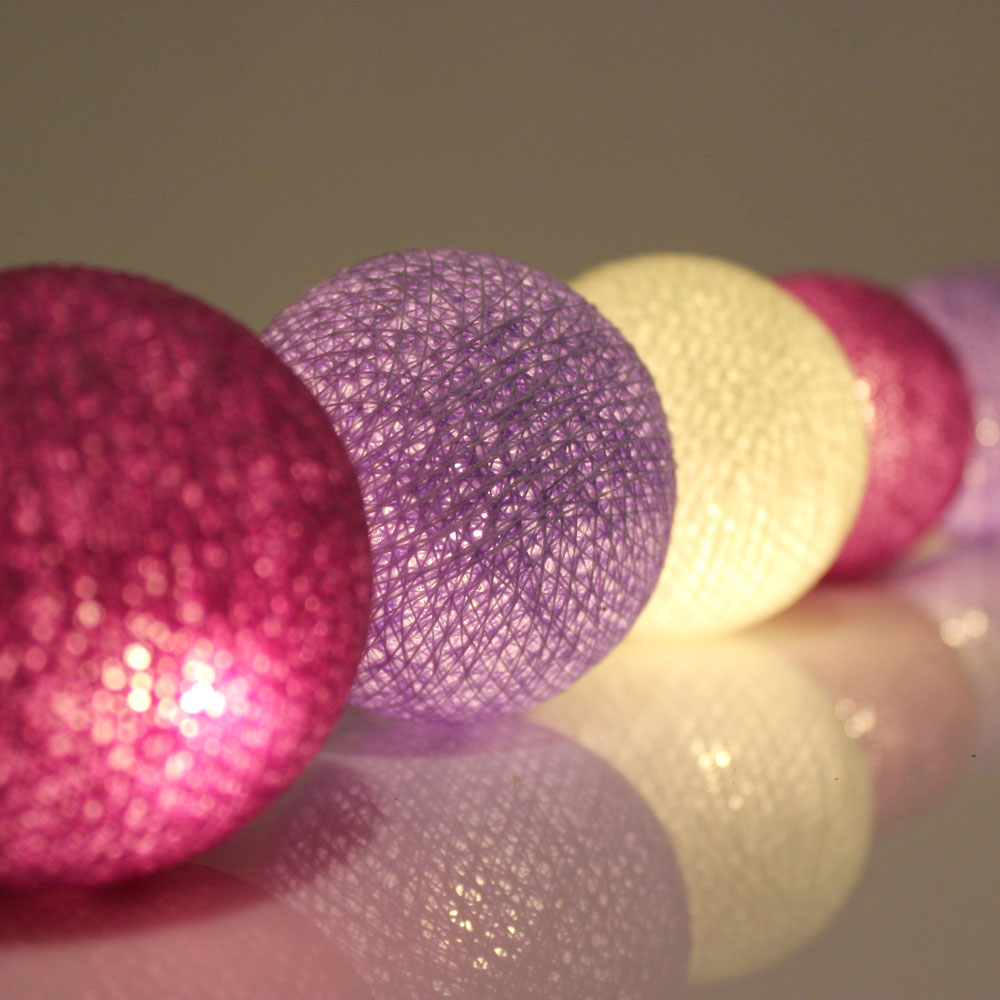 Purple Tone Globe LED Fairy Lights
